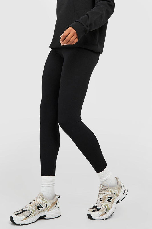 Boohoo - Legging Côtelé - Noir side view